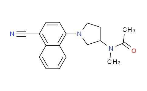 CAS No. 664363-01-3, N-(1-(4-Cyanonaphthalen-1-yl)pyrrolidin-3-yl)-N-methylacetamide
