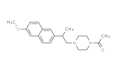 CAS No. 72278-79-6, 1-(4-(2-(6-Methoxynaphthalen-2-yl)propyl)piperazin-1-yl)ethanone