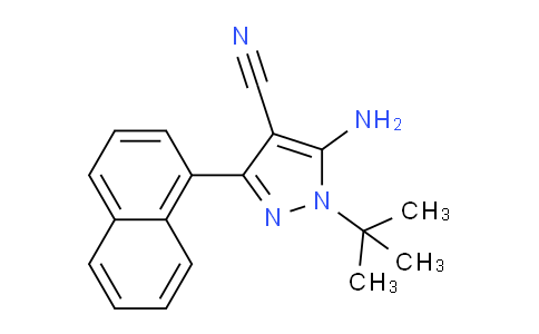 CAS No. 221243-34-1, 5-Amino-1-(tert-butyl)-3-(naphthalen-1-yl)-1H-pyrazole-4-carbonitrile