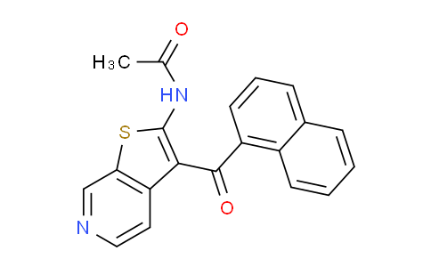 CAS No. 914644-29-4, N-(3-(1-Naphthoyl)thieno[2,3-c]pyridin-2-yl)acetamide