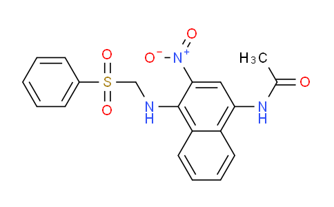 CAS No. 55691-91-3, N-(3-Nitro-4-(((phenylsulfonyl)methyl)amino)naphthalen-1-yl)acetamide