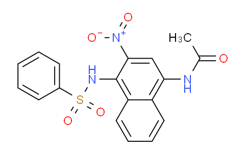 CAS No. 55691-89-9, N-(3-Nitro-4-(phenylsulfonamido)naphthalen-1-yl)acetamide