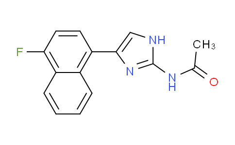 CAS No. 650626-13-4, N-(4-(4-Fluoronaphthalen-1-yl)-1H-imidazol-2-yl)acetamide