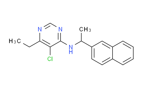 CAS No. 141601-05-0, 5-Chloro-6-ethyl-N-(1-(naphthalen-2-yl)ethyl)pyrimidin-4-amine