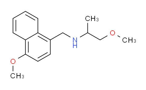 CAS No. 353778-44-6, 1-Methoxy-N-((4-methoxynaphthalen-1-yl)methyl)propan-2-amine
