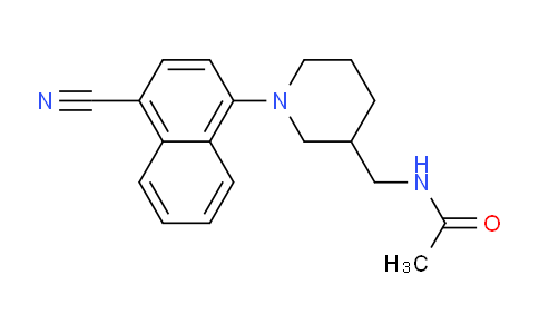 CAS No. 870889-71-7, N-((1-(4-Cyanonaphthalen-1-yl)piperidin-3-yl)methyl)acetamide