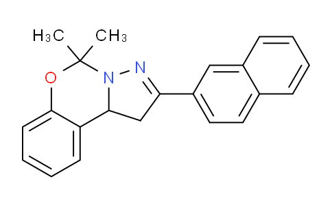 CAS No. 303060-54-0, 5,5-Dimethyl-2-(naphthalen-2-yl)-5,10b-dihydro-1H-benzo[e]pyrazolo[1,5-c][1,3]oxazine