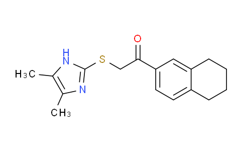 CAS No. 1417360-62-3, 2-((4,5-Dimethyl-1H-imidazol-2-yl)thio)-1-(5,6,7,8-tetrahydronaphthalen-2-yl)ethanone