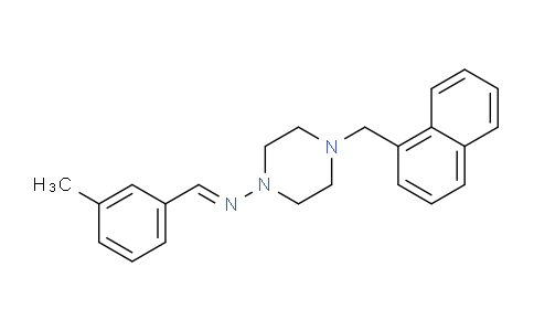 CAS No. 303102-38-7, N-(3-Methylbenzylidene)-4-(naphthalen-1-ylmethyl)piperazin-1-amine