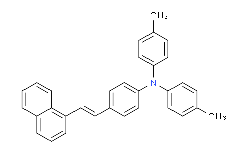 CAS No. 91175-22-3, 4-Methyl-N-(4-(2-(naphthalen-1-yl)vinyl)phenyl)-N-(p-tolyl)aniline