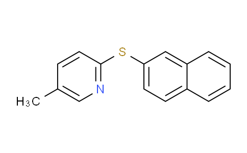 CAS No. 92856-71-8, 5-Methyl-2-(naphthalen-2-ylthio)pyridine