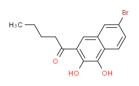 CAS No. 61983-32-2, 1-(7-Bromo-3,4-dihydroxynaphthalen-2-yl)pentan-1-one