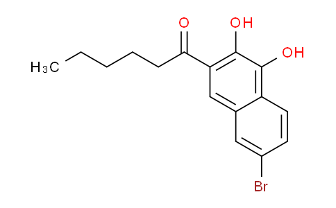 CAS No. 61983-34-4, 1-(7-Bromo-3,4-dihydroxynaphthalen-2-yl)hexan-1-one