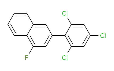 CAS No. 1361649-87-7, 1-Fluoro-3-(2,4,6-trichlorophenyl)naphthalene