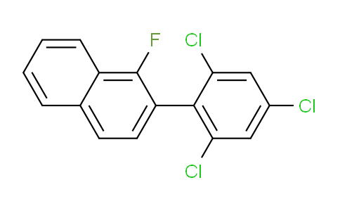 CAS No. 1361469-04-6, 1-Fluoro-2-(2,4,6-trichlorophenyl)naphthalene