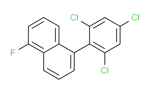CAS No. 1361502-46-6, 1-Fluoro-5-(2,4,6-trichlorophenyl)naphthalene