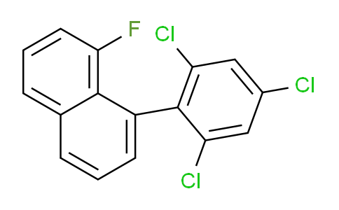 CAS No. 1361543-07-8, 1-Fluoro-8-(2,4,6-trichlorophenyl)naphthalene