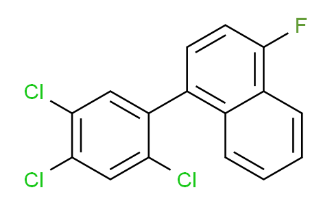 CAS No. 1261675-97-1, 1-Fluoro-4-(2,4,5-trichlorophenyl)naphthalene