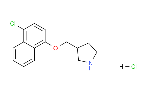 CAS No. 1220037-78-4, 3-(((4-Chloronaphthalen-1-yl)oxy)methyl)pyrrolidine hydrochloride