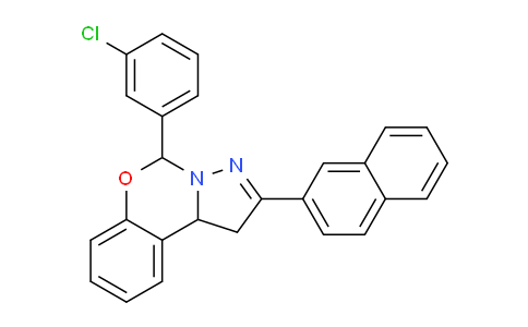 CAS No. 303060-02-8, 5-(3-Chlorophenyl)-2-(naphthalen-2-yl)-5,10b-dihydro-1H-benzo[e]pyrazolo[1,5-c][1,3]oxazine