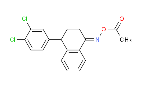 CAS No. 124345-15-9, 4-(3,4-Dichlorophenyl)-3,4-dihydronaphthalen-1(2H)-one O-acetyl oxime
