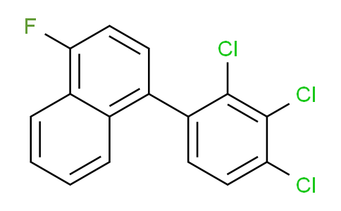 CAS No. 1361487-27-5, 1-Fluoro-4-(2,3,4-trichlorophenyl)naphthalene