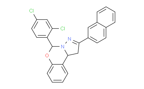 CAS No. 303060-48-2, 5-(2,4-Dichlorophenyl)-2-(naphthalen-2-yl)-5,10b-dihydro-1H-benzo[e]pyrazolo[1,5-c][1,3]oxazine