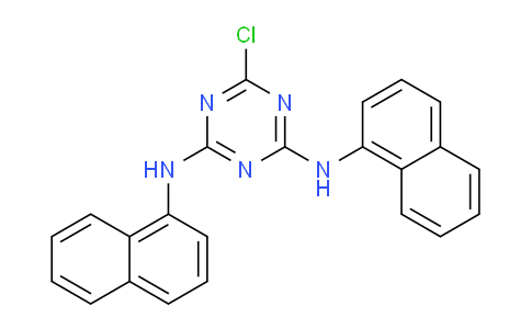 CAS No. 30355-07-8, 6-Chloro-N2,N4-di(naphthalen-1-yl)-1,3,5-triazine-2,4-diamine