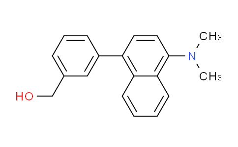 CAS No. 1349708-85-5, (3-(4-(Dimethylamino)naphthalen-1-yl)phenyl)methanol
