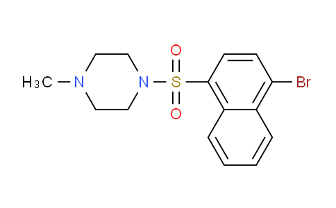 CAS No. 312525-99-8, 1-((4-bromonaphthalen-1-yl)sulfonyl)-4-methylpiperazine