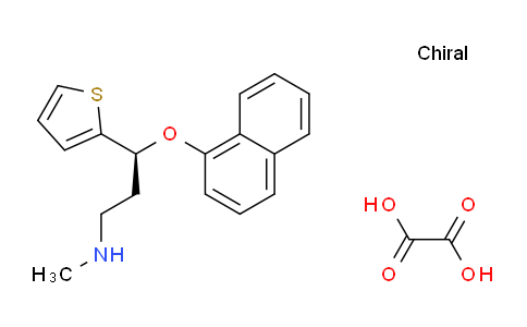 CAS No. 116817-77-7, (S)-N-Methyl-3-(naphthalen-1-yloxy)-3-(thiophen-2-yl)propan-1-amine oxalate