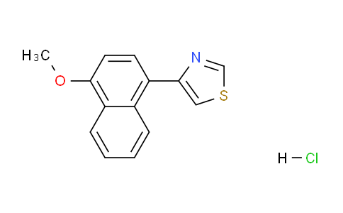 CAS No. 1049755-81-8, 4-(4-Methoxynaphthalen-1-yl)thiazole hydrochloride