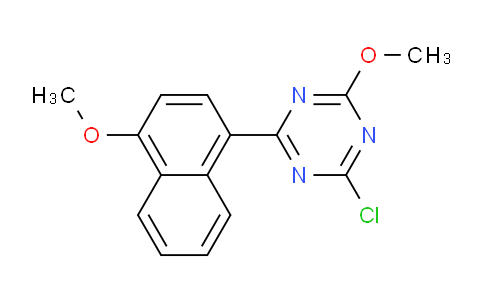 CAS No. 65103-16-4, 2-Chloro-4-methoxy-6-(4-methoxynaphthalen-1-yl)-1,3,5-triazine