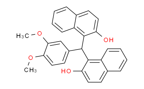 CAS No. 68827-81-6, 1,1'-((3,4-Dimethoxyphenyl)methylene)bis(naphthalen-2-ol)