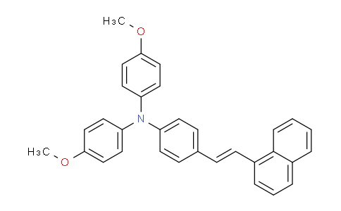 CAS No. 91175-19-8, 4-Methoxy-N-(4-methoxyphenyl)-N-(4-(2-(naphthalen-1-yl)vinyl)phenyl)aniline