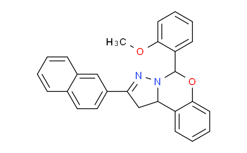 CAS No. 303104-47-4, 5-(2-Methoxyphenyl)-2-(naphthalen-2-yl)-5,10b-dihydro-1H-benzo[e]pyrazolo[1,5-c][1,3]oxazine