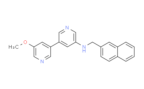 CAS No. 767342-30-3, 5'-Methoxy-N-(naphthalen-2-ylmethyl)-[3,3'-bipyridin]-5-amine