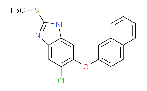 CAS No. 174503-48-1, 5-Chloro-2-(methylthio)-6-(naphthalen-2-yloxy)-1H-benzo[d]imidazole