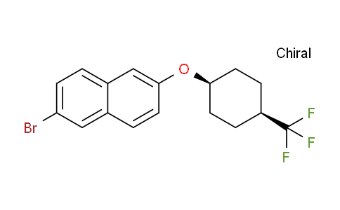 CAS No. 1544665-15-7, 2-Bromo-6-((cis-4-(trifluoromethyl)cyclohexyl)oxy)naphthalene