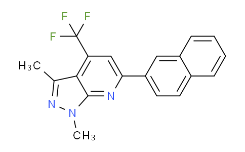 CAS No. 834896-24-1, 1,3-Dimethyl-6-(naphthalen-2-yl)-4-(trifluoromethyl)-1H-pyrazolo[3,4-b]pyridine
