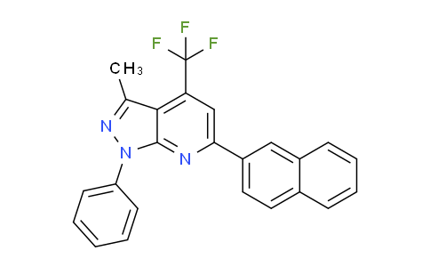 CAS No. 832746-74-4, 3-Methyl-6-(naphthalen-2-yl)-1-phenyl-4-(trifluoromethyl)-1H-pyrazolo[3,4-b]pyridine
