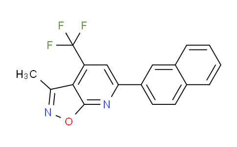 CAS No. 853312-75-1, 3-Methyl-6-(naphthalen-2-yl)-4-(trifluoromethyl)isoxazolo[5,4-b]pyridine