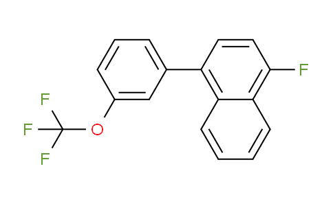 CAS No. 1261879-18-8, 1-Fluoro-4-(3-(trifluoromethoxy)phenyl)naphthalene