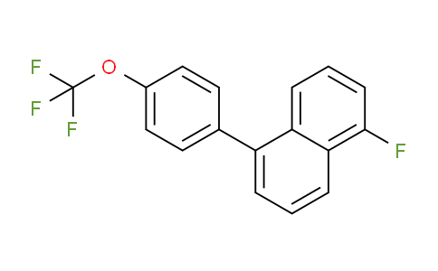 CAS No. 1261655-81-5, 1-Fluoro-5-(4-(trifluoromethoxy)phenyl)naphthalene