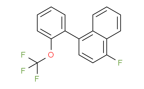 CAS No. 1261838-03-2, 1-Fluoro-4-(2-(trifluoromethoxy)phenyl)naphthalene