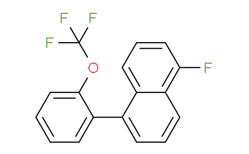 CAS No. 1261592-30-6, 1-Fluoro-5-(2-(trifluoromethoxy)phenyl)naphthalene