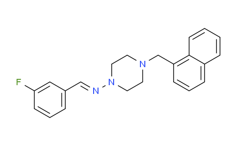 CAS No. 303102-33-2, N-(3-Fluorobenzylidene)-4-(naphthalen-1-ylmethyl)piperazin-1-amine