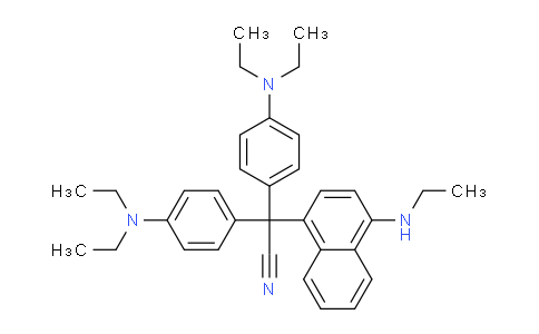CAS No. 57855-48-8, 2,2-Bis(4-(diethylamino)phenyl)-2-(4-(ethylamino)naphthalen-1-yl)acetonitrile