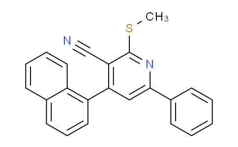 CAS No. 848611-29-0, 2-(Methylthio)-4-(naphthalen-1-yl)-6-phenylnicotinonitrile