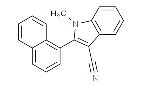 CAS No. 1322697-72-2, 1-Methyl-2-(naphthalen-1-yl)-1H-indole-3-carbonitrile